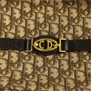Christian Dior Modele Exclusif Diorissimo Leather Trim Trotter Shoulder Bag EUC